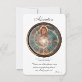 Adoration, Act of Spiritual Communion, Prayer Card Einladung