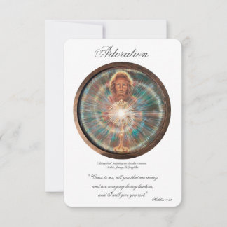 Adoration, Act of Spiritual Communion, Prayer Card Einladung