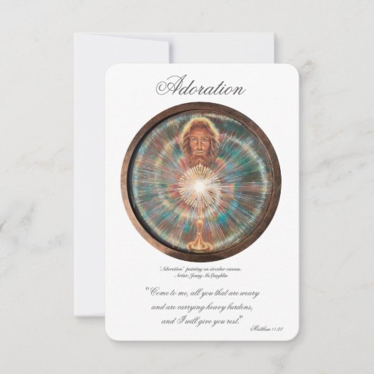 Adoration, Act of Spiritual Communion, Prayer Card Einladung (Vorderseite)