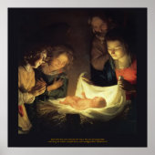 Adoration des Kindes - Honthorst c1622 Poster (Vorne)