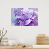Adoration, Lila Hydrangea Poster (Küche)