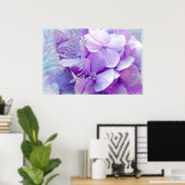 Adoration, Lila Hydrangea Poster (Heimbüro)