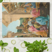 Adoration Magi - Sandro Botticelli Geschirrtuch (Gefaltet)