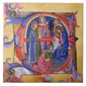 ADORATION OF MAGI NATIVITY CHRISTMAS PARCHMENT FLIESE (Vorderseite)