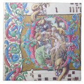 ADORATION OF MAGI , NATIVITY MONOGRAM WITH DOLPHIN FLIESE (Vorderseite)