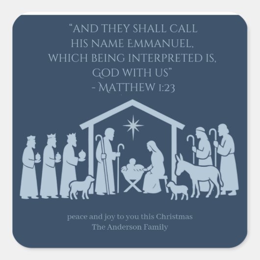 Adoration of the Nativity Sticker – Manger Scene (Vorderseite)