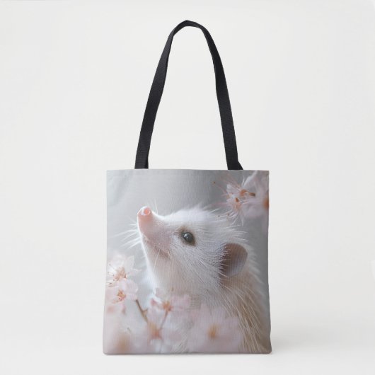 Adorativer Igel unter Frühlingsblüten Tasche (Vorderseite)