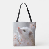 Adorativer Igel unter Frühlingsblüten Tasche (Rückseite)