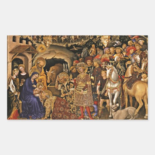 Adorazione dei Magi Rechteckiger Aufkleber (Vorderseite)