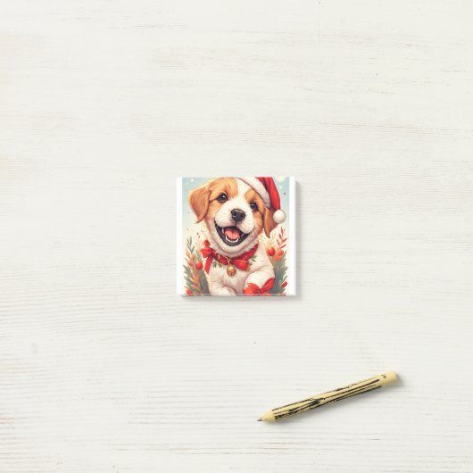 Adorble Brown White Dog  Post-it Klebezettel (Auf Schreibtisch)