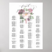Adore Bloral Alphabetical Wedding Chart Poster (Vorne)