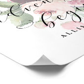 Adore Floral Adventure fängt Chic Wedding Sign an Poster (Ecke)