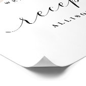 Adore Floral Calligraphy Empfang Begrüßung Poster (Ecke)