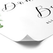 Adore Floral Donut Bar Calligraphy Wedding Sign Poster (Ecke)