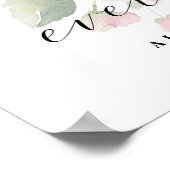 Adore Floral glücklich je nach Hochzeit unterzeich Poster (Ecke)
