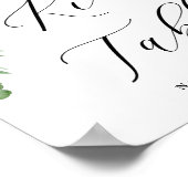 Adore Floral Kids Table Calligraphy Wedding Poster (Ecke)