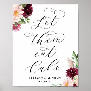 Adore Floral Ließ sie zum Hochzeitszeichen Poster