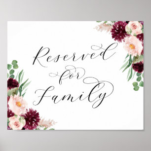 Adore   Floral reserviert für Familienhochzeit Poster