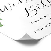 Adore Floral Wedding Bells senden Hochzeitszeichen Poster (Ecke)