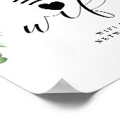 Adore Floral Wifi Network & Password Wedding Poster (Ecke)