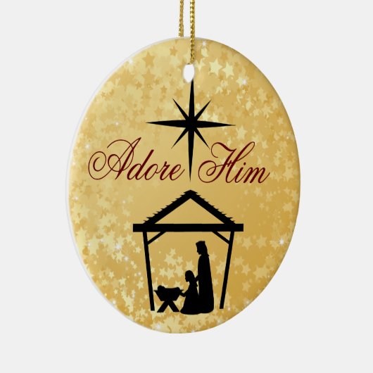 Adore Him - Nativity Scene Ornament (Rechts)