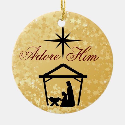 Adore Him - Nativity Scene Ornament (Vorne)