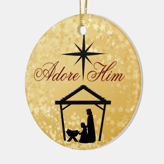 Adore Him - Nativity Scene Ornament (Links)