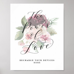 Adore Power der Hochzeitssignatur der Liebe Poster