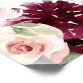 Adore Welcome Chic Blumenzettel Poster (Ecke)