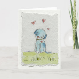 Adore You Dog - Valentine Liebe Card Dankeskarte
