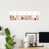 ADORED 6 Foto Collage Pink und White Baby Picture Poster (Heimbüro)