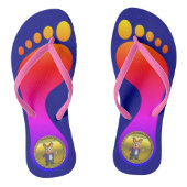 Adorful spielerischer Cartoon Hundestudent in eine Badesandalen (Fußbett)