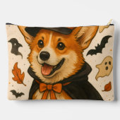 Adorful spielerischer Herbst Corgi Fun Halloween Zubehörtasche (Rückseite)