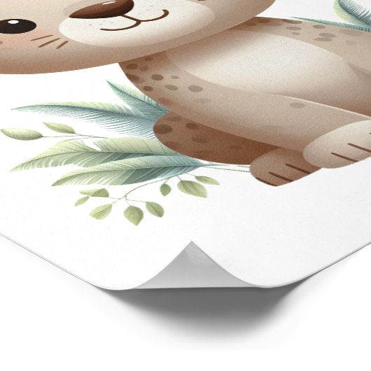 Adorgio Baby Leopard Safari Poster (Ecke)