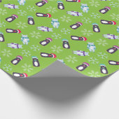 Adorible Eisbär und Pinguin-Packpapier Geschenkpapier (Ecke)