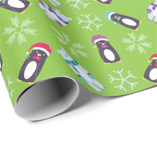 Adorible Eisbär und Pinguin-Packpapier Geschenkpapier (Rolleneckpunkt)