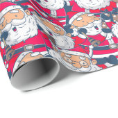 Adorieren Weihnachten Niedlicher Weihnachtsmann Geschenkpapier (Rolleneckpunkt)