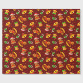 Adorieren Weihnachten Teddybären und Rockpferde Geschenkpapier (Flach)