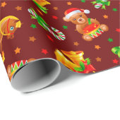 Adorieren Weihnachten Teddybären und Rockpferde Geschenkpapier (Rolleneckpunkt)