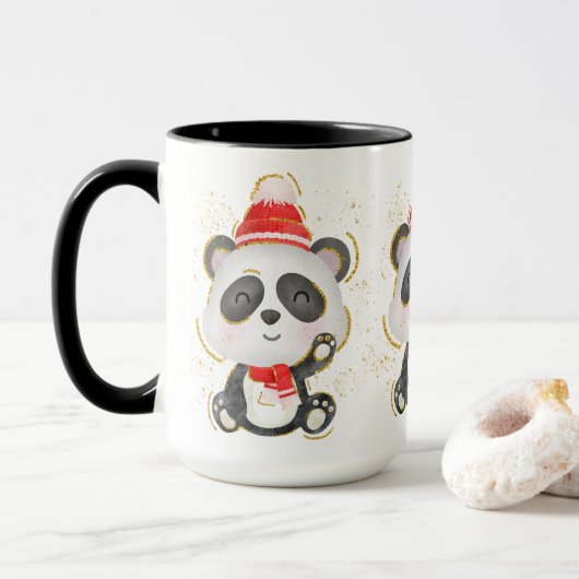 Adorieren Weihnachten Winter Panda Kaffee Tasse (Mit Donut)