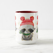 Adorieren Weihnachten Winter Raccoon Kaffee Tasse (Zentrum)