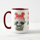 Adorieren Weihnachten Winter Raccoon Kaffee Tasse (Links)