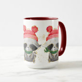 Adorieren Weihnachten Winter Raccoon Kaffee Tasse (VorderseiteRechts)