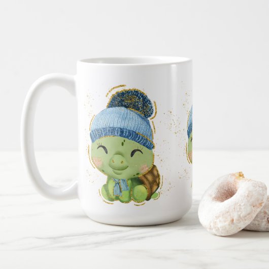 Adorieren Weihnachten Winter Turtle Kaffee Tasse (Mit Donut)