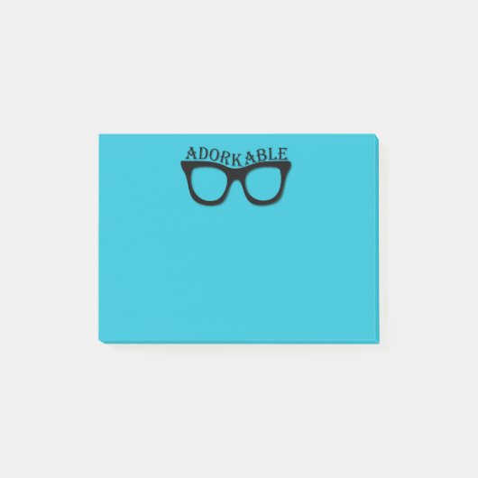 Adorkable - Depp - Nerd - Geek Post-it Klebezettel (Vorderseite)