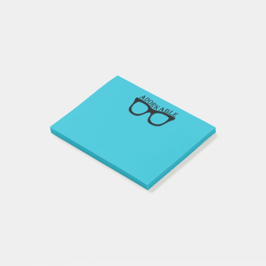 Adorkable - Depp - Nerd - Geek Post-it Klebezettel (angewinkelt)