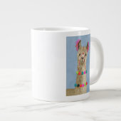 Adorned Llama - Beige Jumbo-Tasse (Vorderseite Rechts)