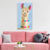 Adorned Llama - Beige Leinwanddruck (Insitu (Wohnzimmer))