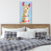 Adorned Llama - Beige Leinwanddruck (Insitu (Schlafzimmer))
