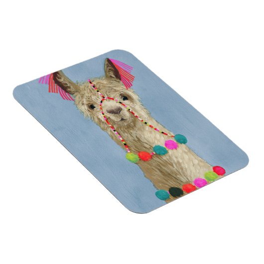 Adorned Llama - Beige Magnet (Rechte Seite)